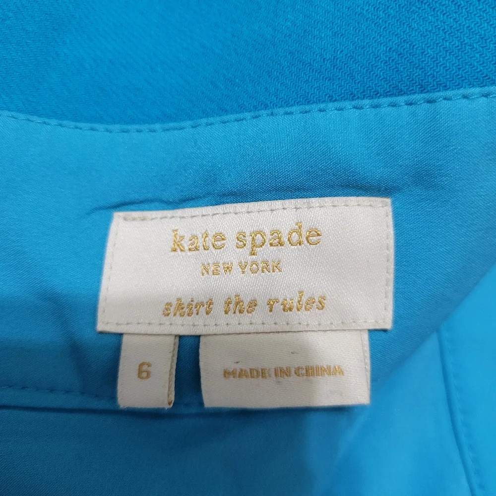 Kate Spade Janelle Skirt Aquamarine Size 6